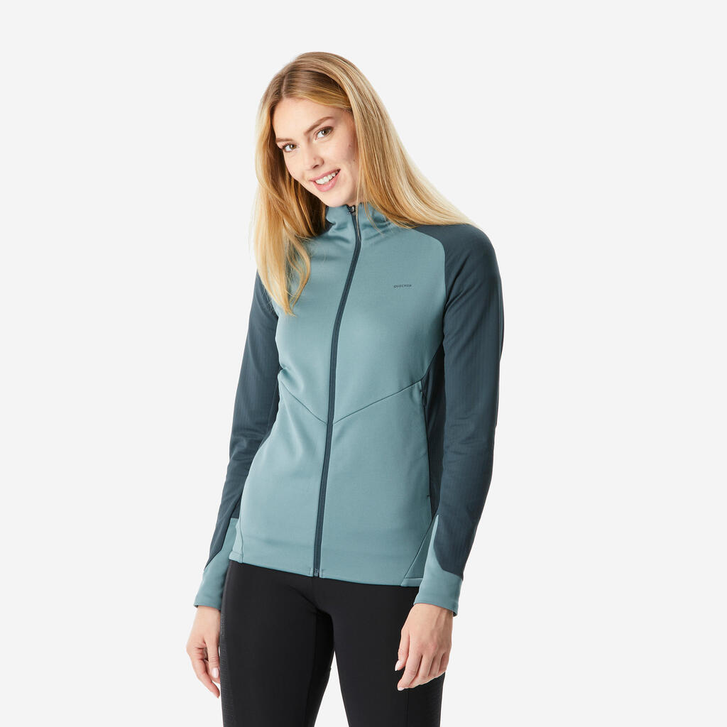 Fleecejacke Damen Wandern leicht - MH520 grün