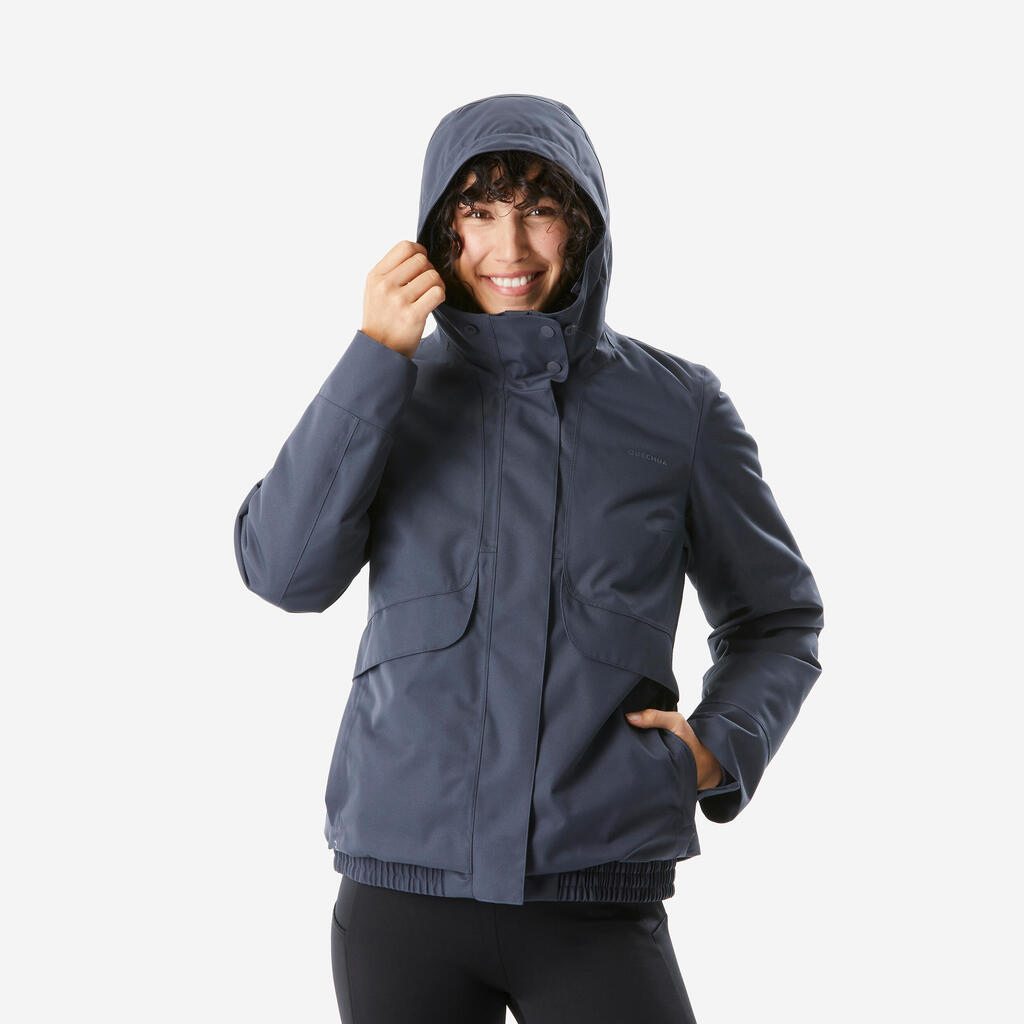 Women’s Waterproof Short Winter Hiking Jacket - SH100 X-WARM -8°C