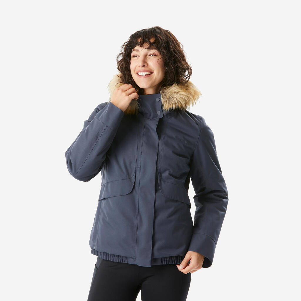 Women’s Waterproof Short Winter Hiking Jacket - SH100 X-WARM -8°C