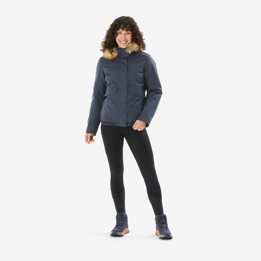 Blouson de randonnée -8°C imperméable femme, NH500 bleu