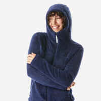 Women’s Warm Hiking Fleece Jacket NH500 - Blue
