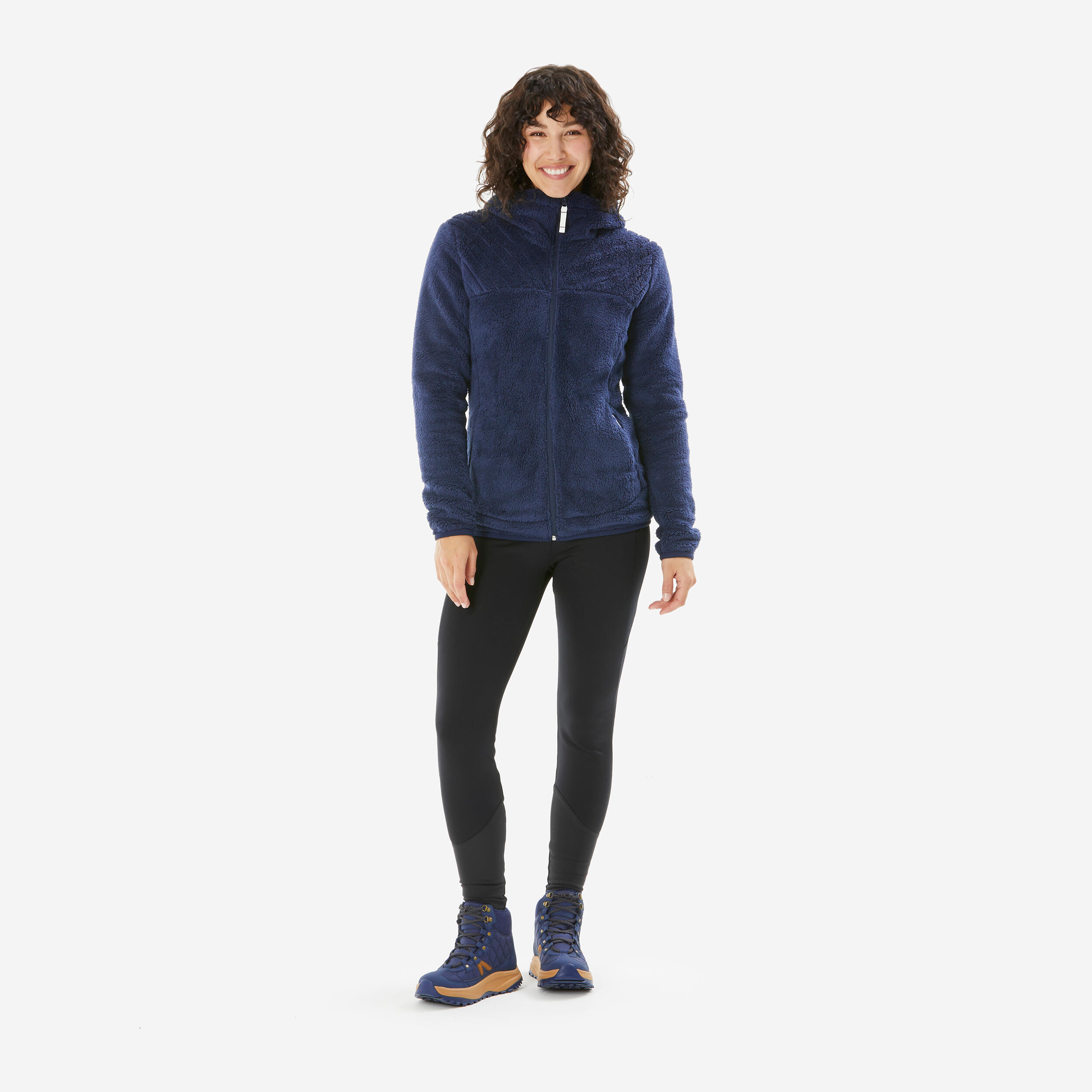 Pile caldo montagna donna NH500 blu 2/9