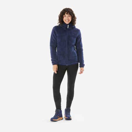 Women’s Warm Hiking Fleece Jacket NH500 - Blue
