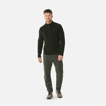 Men’s water-repellent hiking trousers -18°C, NH100 - Green