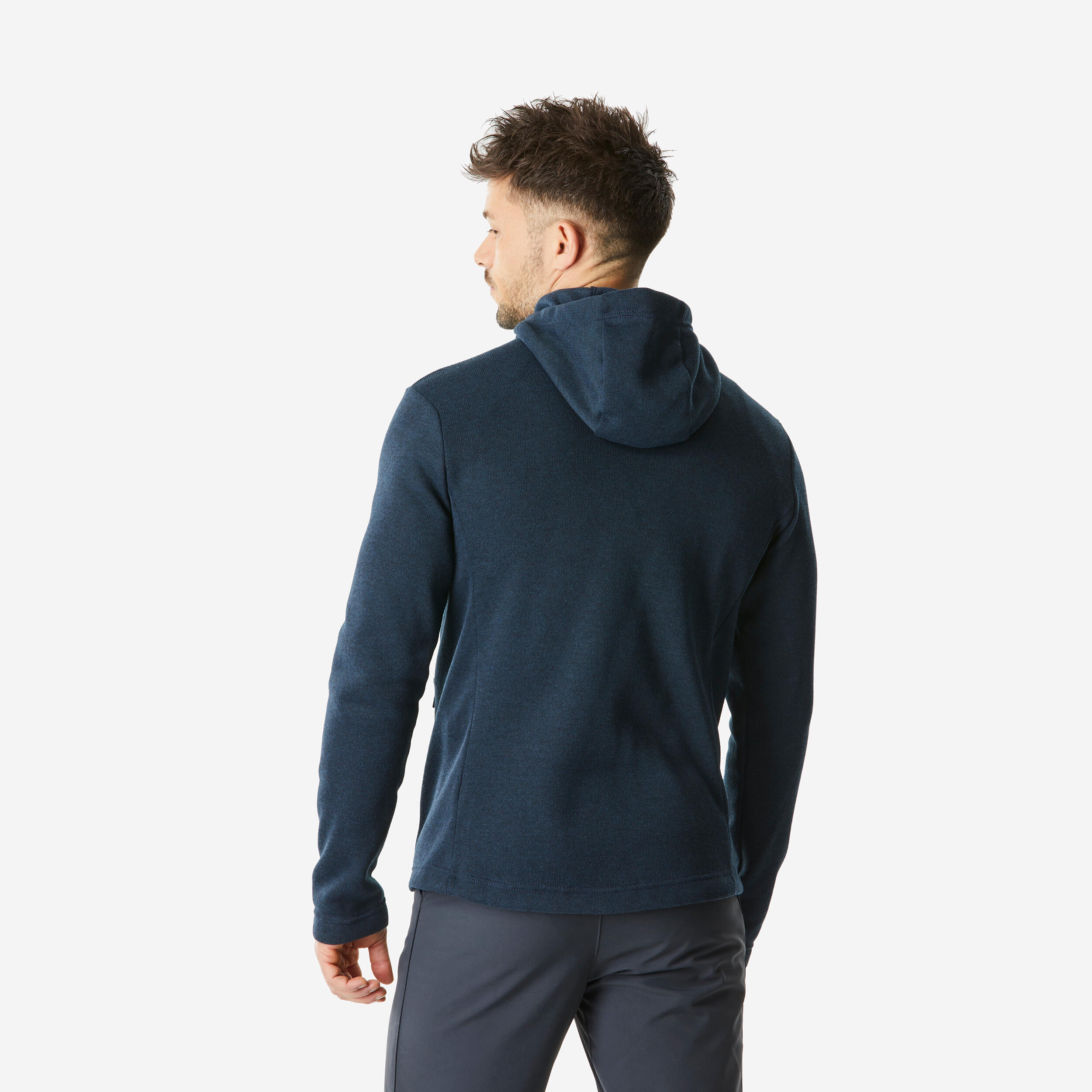 Men’s Hiking Sweatshirt - NH 100 Hybrid Black - QUECHUA