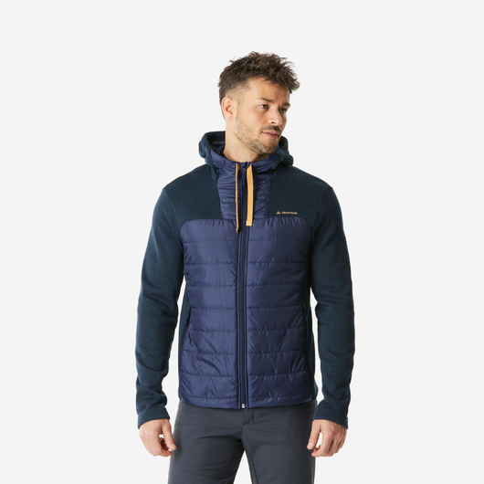 Sweat à capuche de randonnée - NH100 Hybride - Bleu Marine - Homme