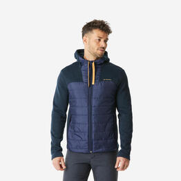 Sweat à capuche de randonnée - NH100 Hybride - Bleu Marine - Homme