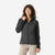 Sweat à capuche de randonnée femme, NH500 Hybrid noir