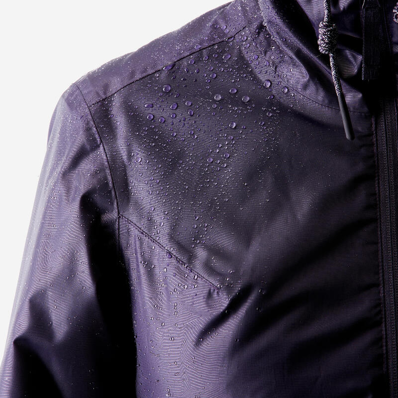 Veste de randonnée -5°C imperméable femme, NH100 violet