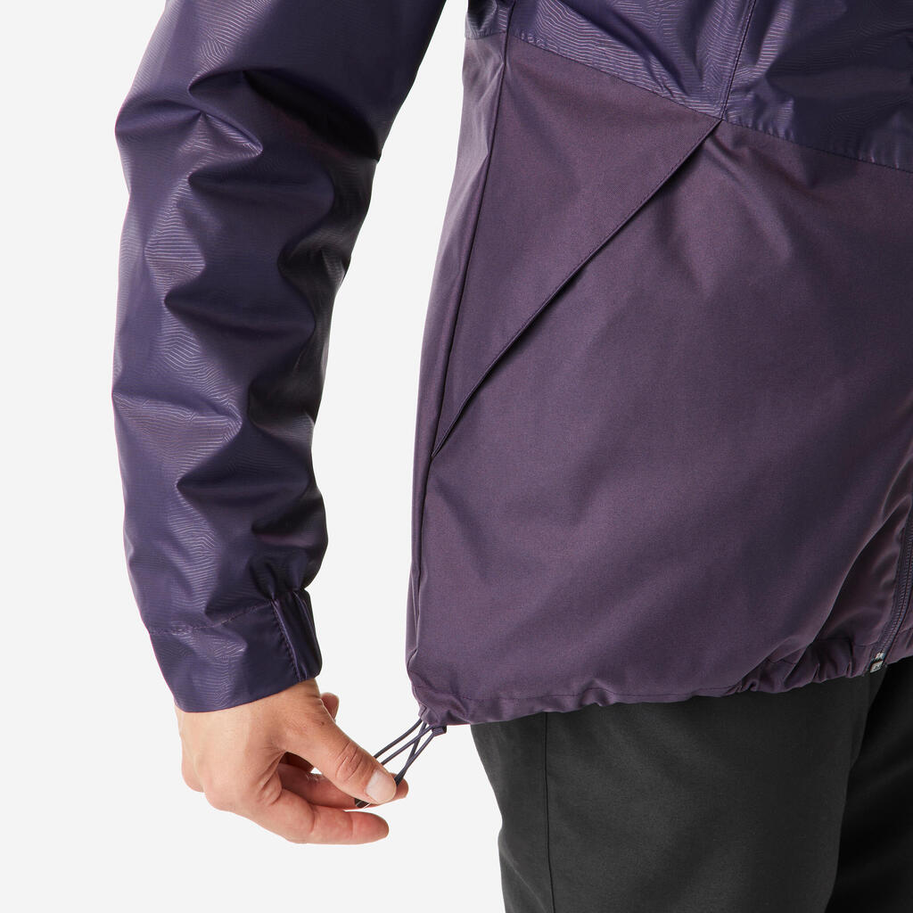 PARKA IMPERMEABLE MUJER SH100 -5 °C MORADO