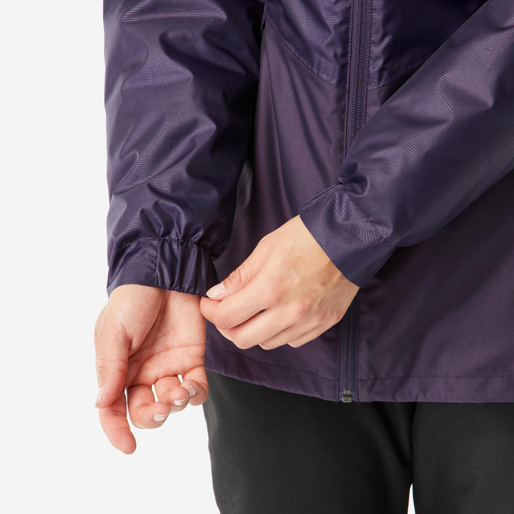 PARKA IMPERMEABLE MUJER SH100 -5 °C MORADO