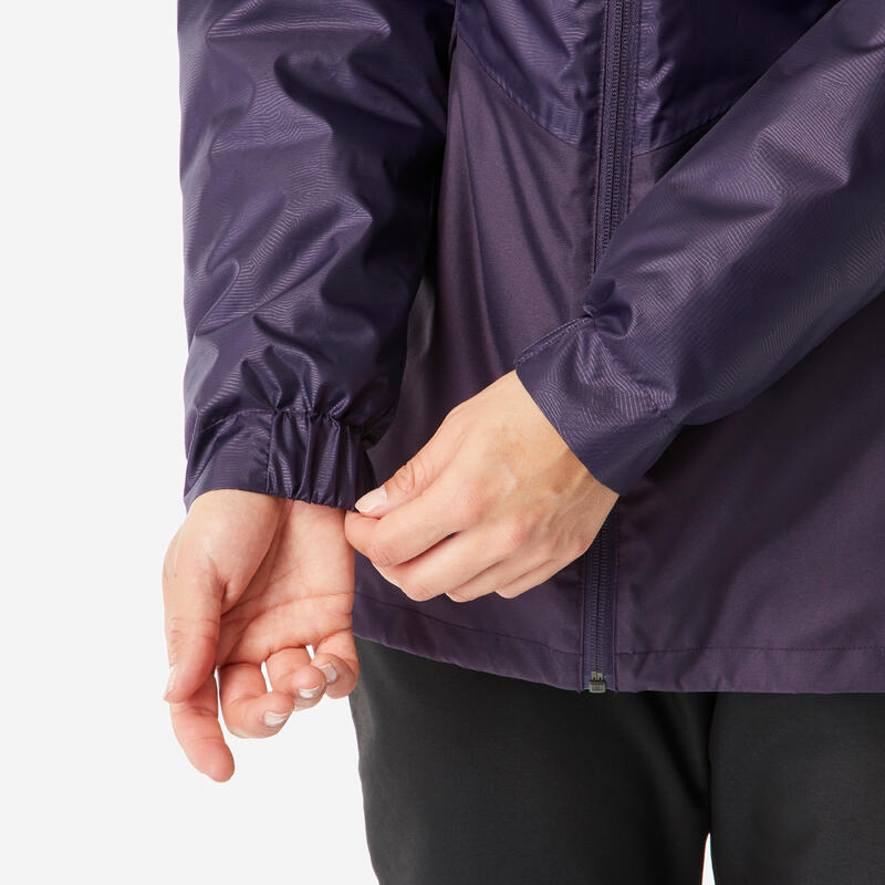 Veste de randonnée -5°C imperméable femme, NH100 violet