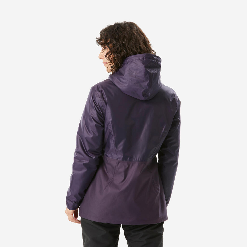 PARKA IMPERMEABLE MUJER SH100 -5 °C MORADO