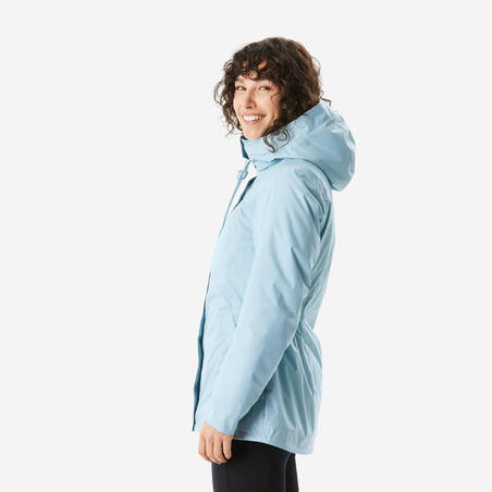 Куртка жіноча SH500 X-Warm для зимового туризму водонепроникна чорна