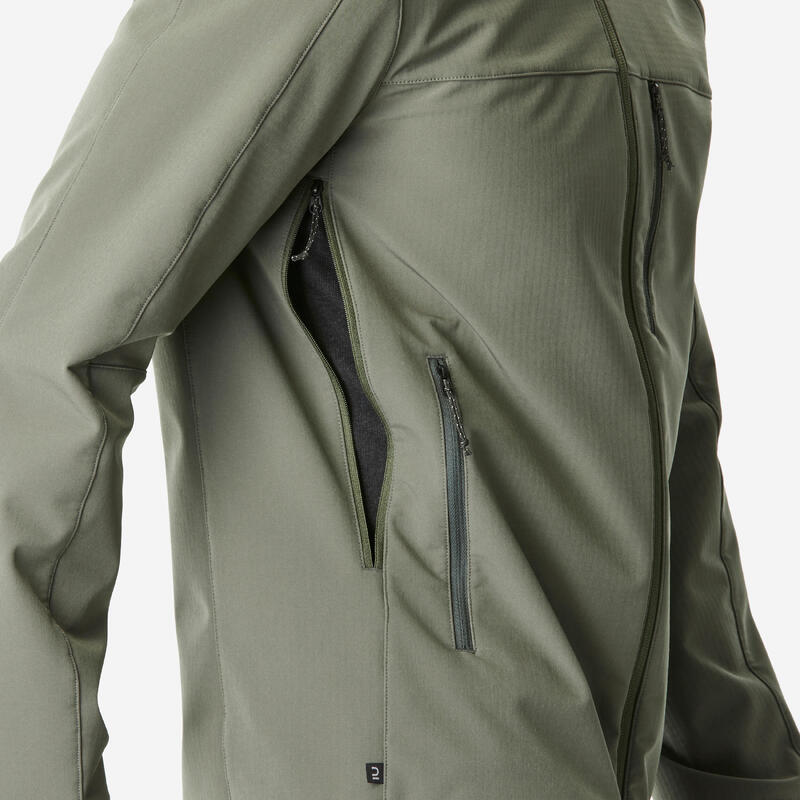 Veste de trek coupe-vent softshell homme, MT500 khaki