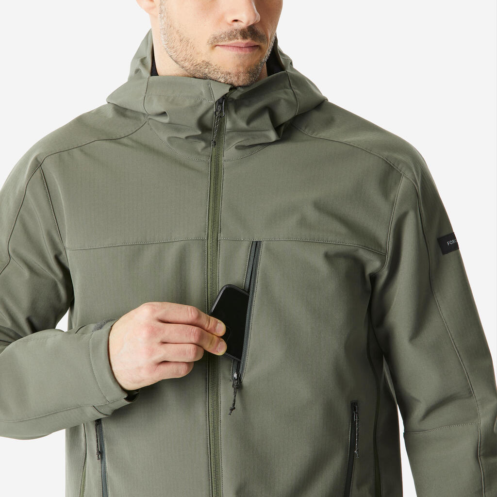 МЪЖКО SOFTSHELL ЯКЕ ЗА ПРЕХОДИ WINDWARM 500, ЧЕРНО