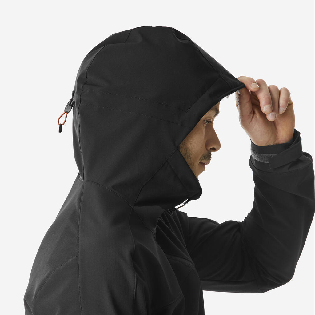 Vjetrovka Softshell muška 500 Windwarm crna