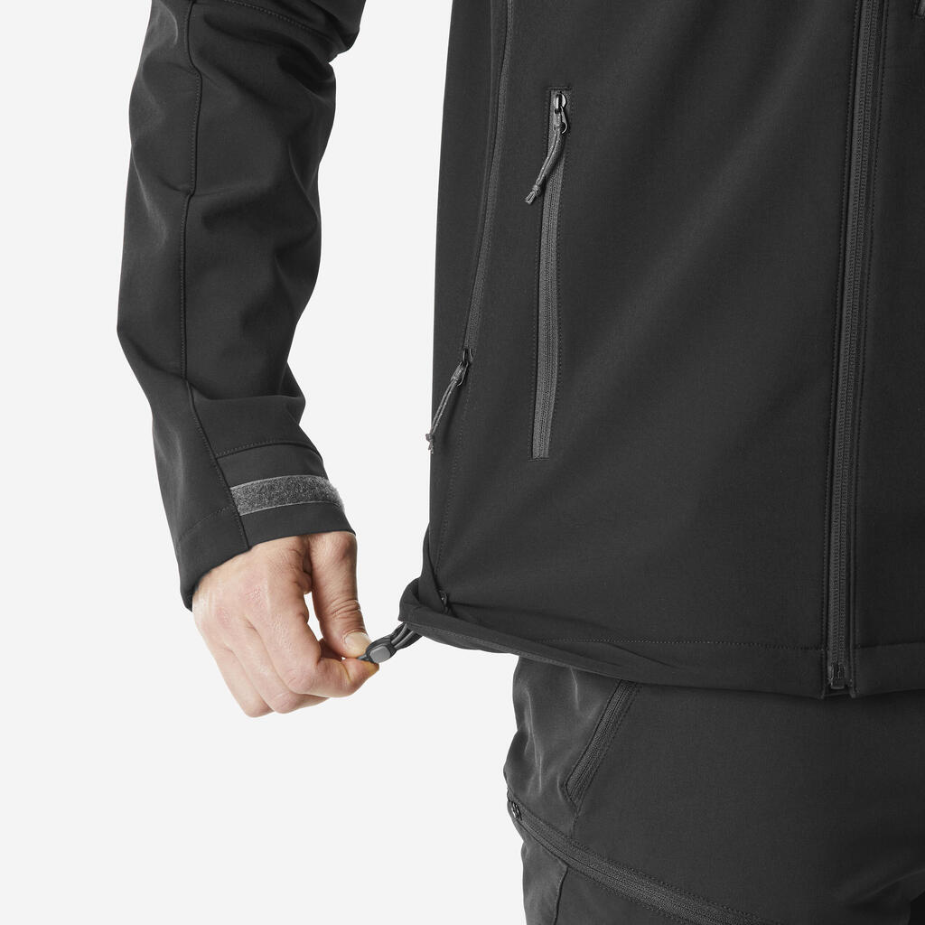 МЪЖКО SOFTSHELL ЯКЕ ЗА ПРЕХОДИ WINDWARM 500, ЧЕРНО