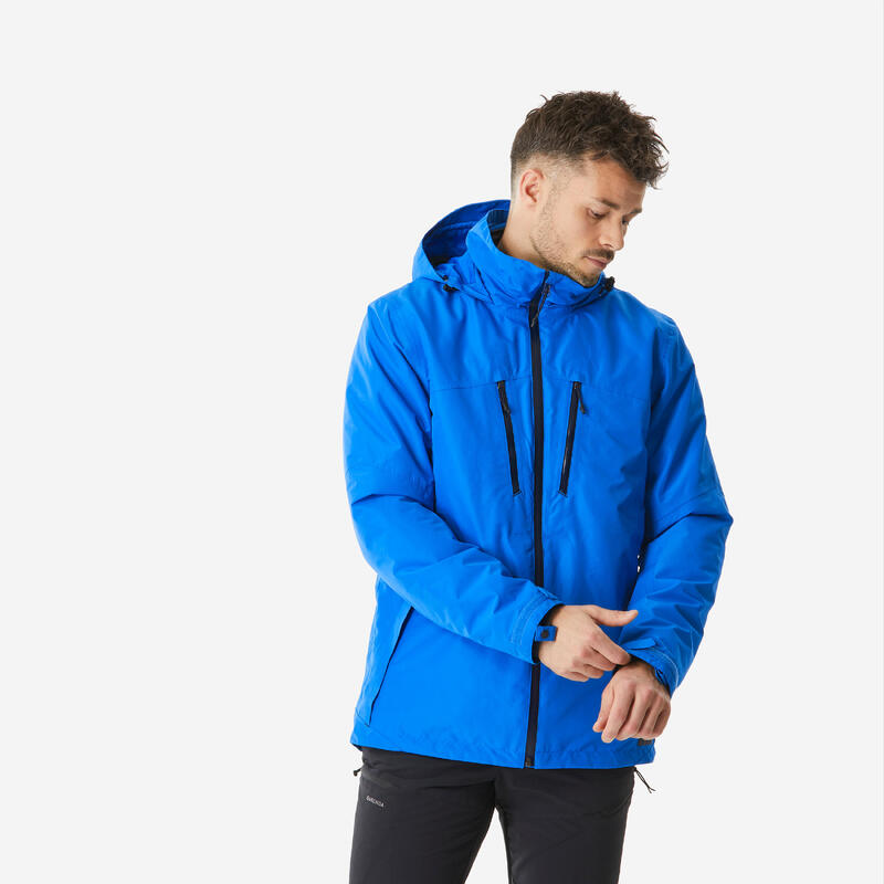 Veste 3en1 de randonnée -10°C imperméable homme, MH500 Mountain bleu