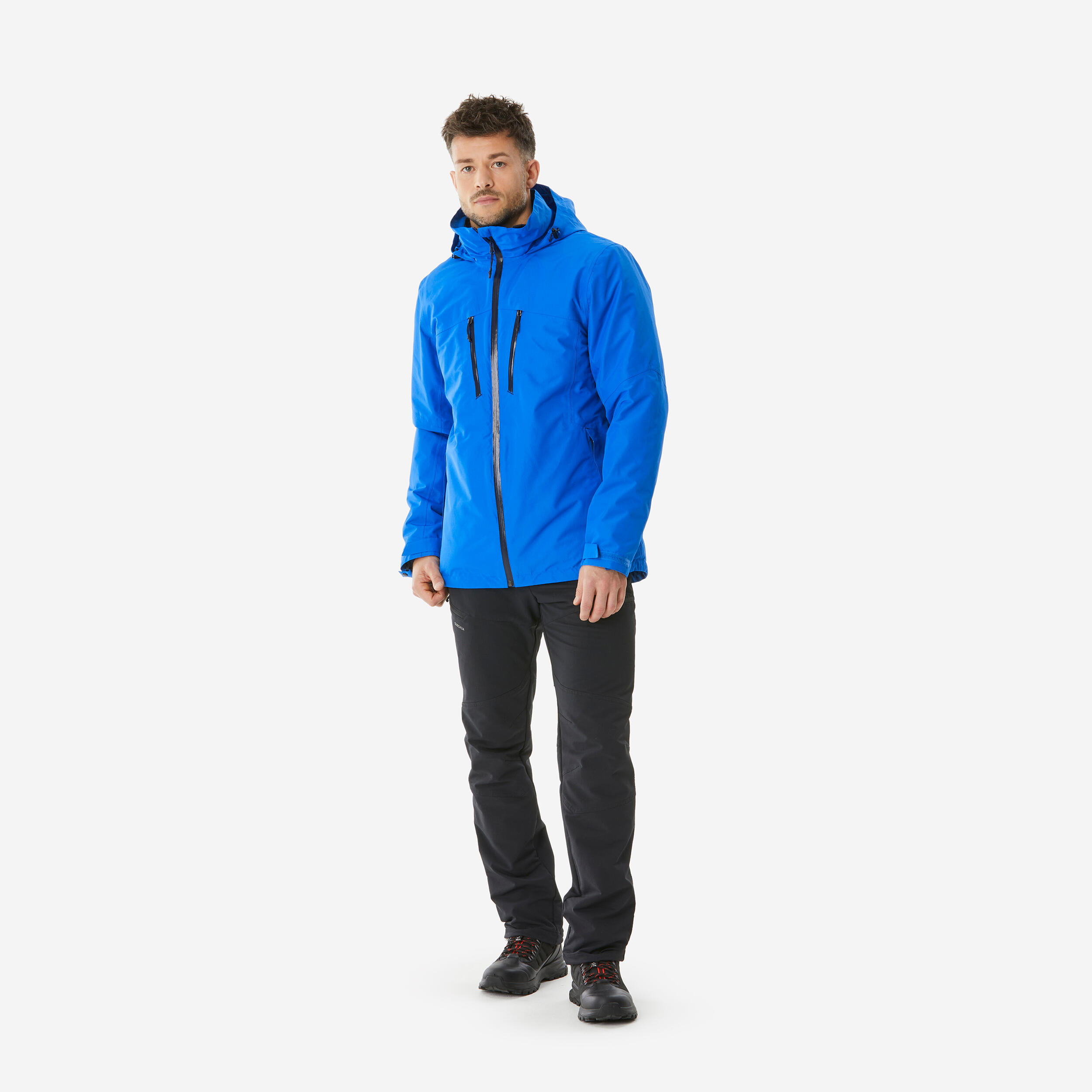 Men’s 3in1 waterproof hiking jacket -10°C, MH500 Mountain - Blue 2/13