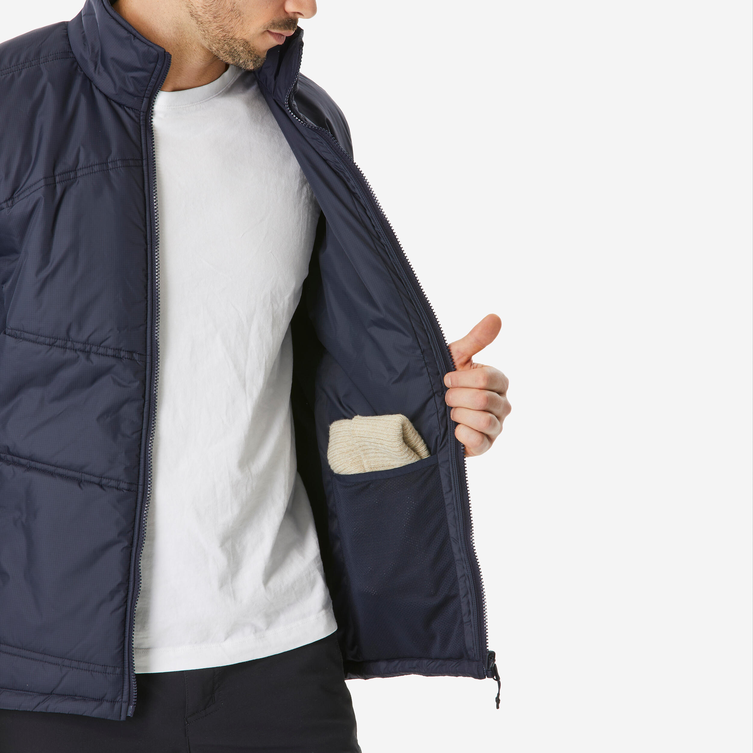 Men’s 3in1 waterproof hiking jacket -10°C, MH500 Mountain - Blue 12/13