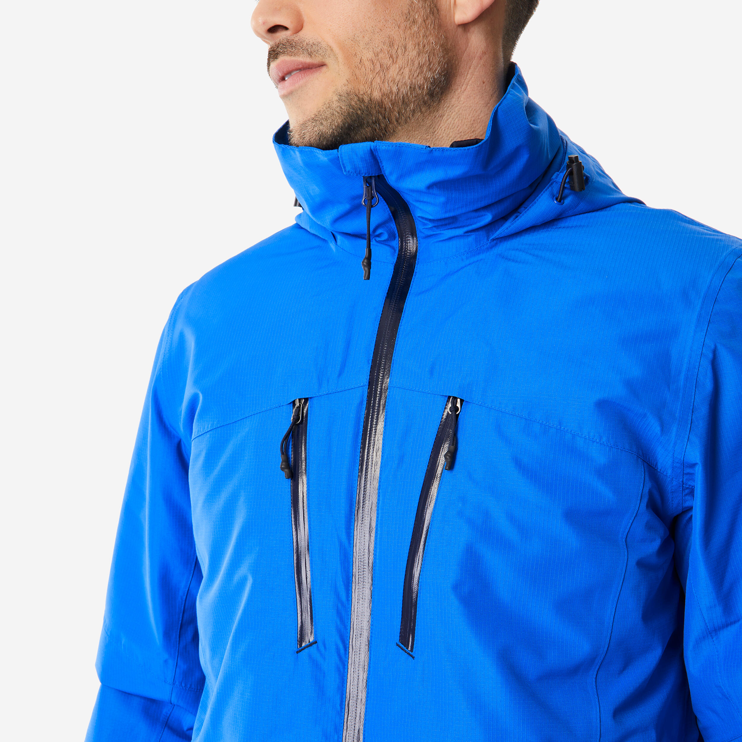 Men’s 3in1 waterproof hiking jacket -10°C, MH500 Mountain - Blue 3/13