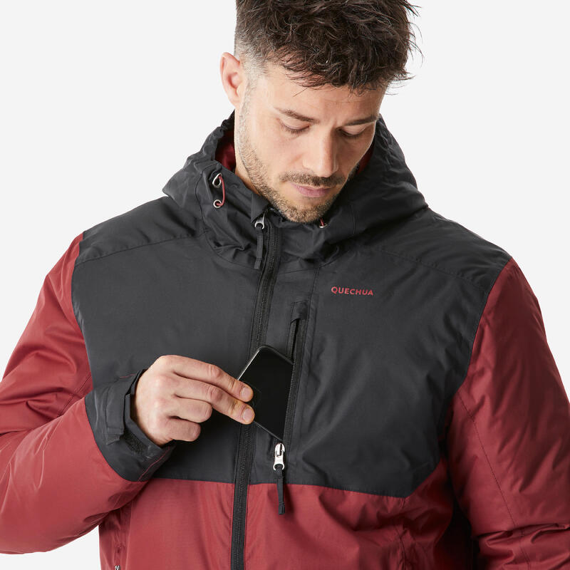 Giacca trekking uomo SH500 rossa | -10°C