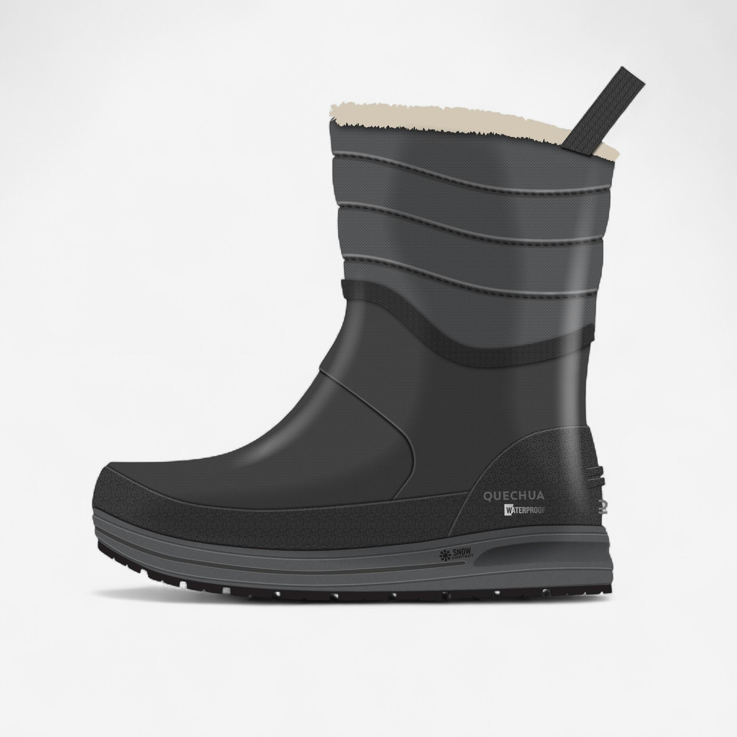 Botas de nieve cálidas niños, SH100 WARM negro  10/10