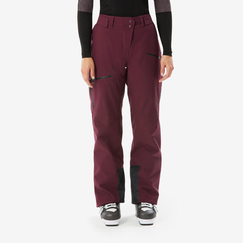 Pantaloni sci donna 580 bordeaux