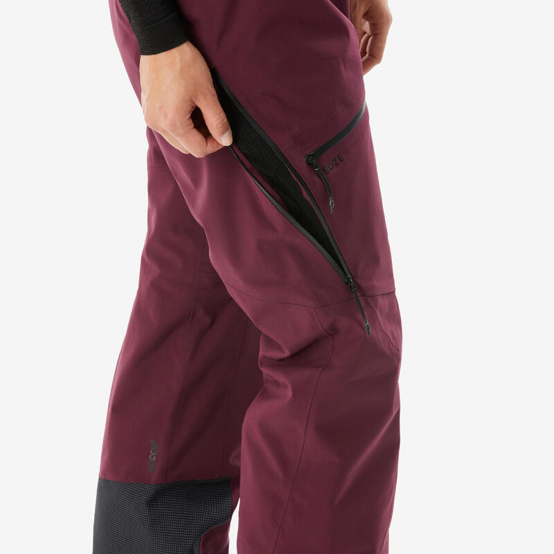 Skihose Damen warm und atmungsaktiv Damen - 500 bordeauxrot