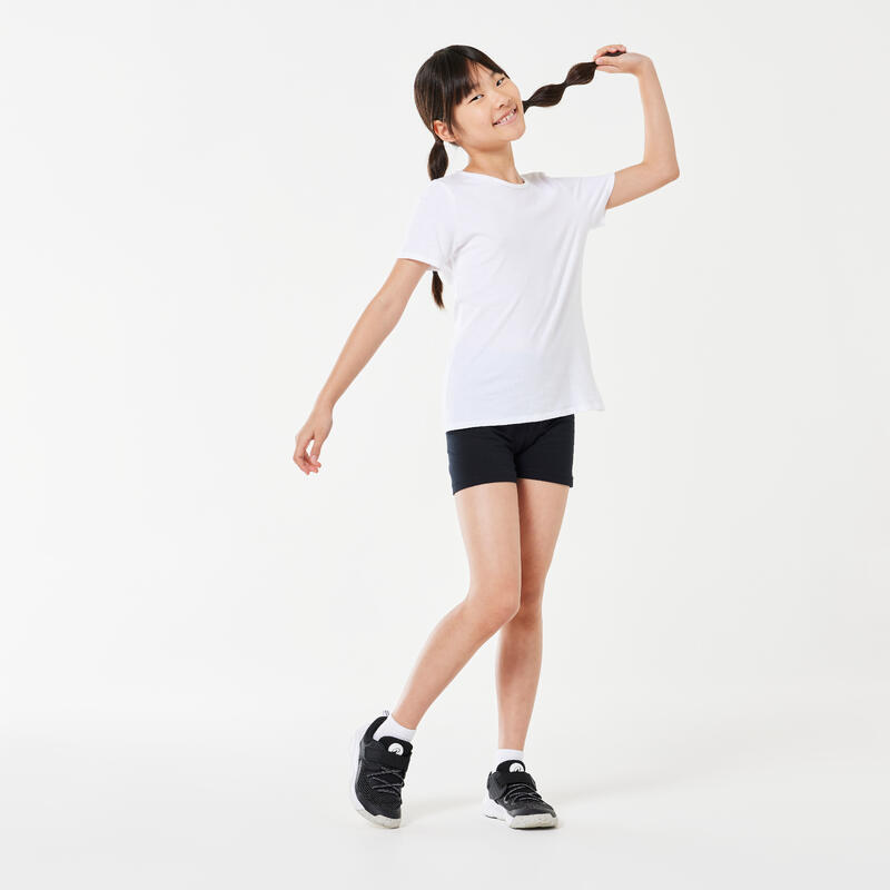 T-shirt basique 100% en coton enfant, blanc