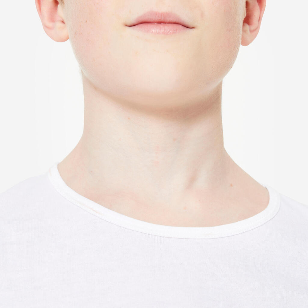 T-shirt enfant mixte en coton - blanc