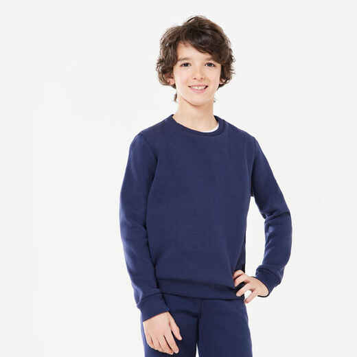 
      Vaikiškas šiltas džemperis su apvalia apykakle, tamsiai mėlynas
  