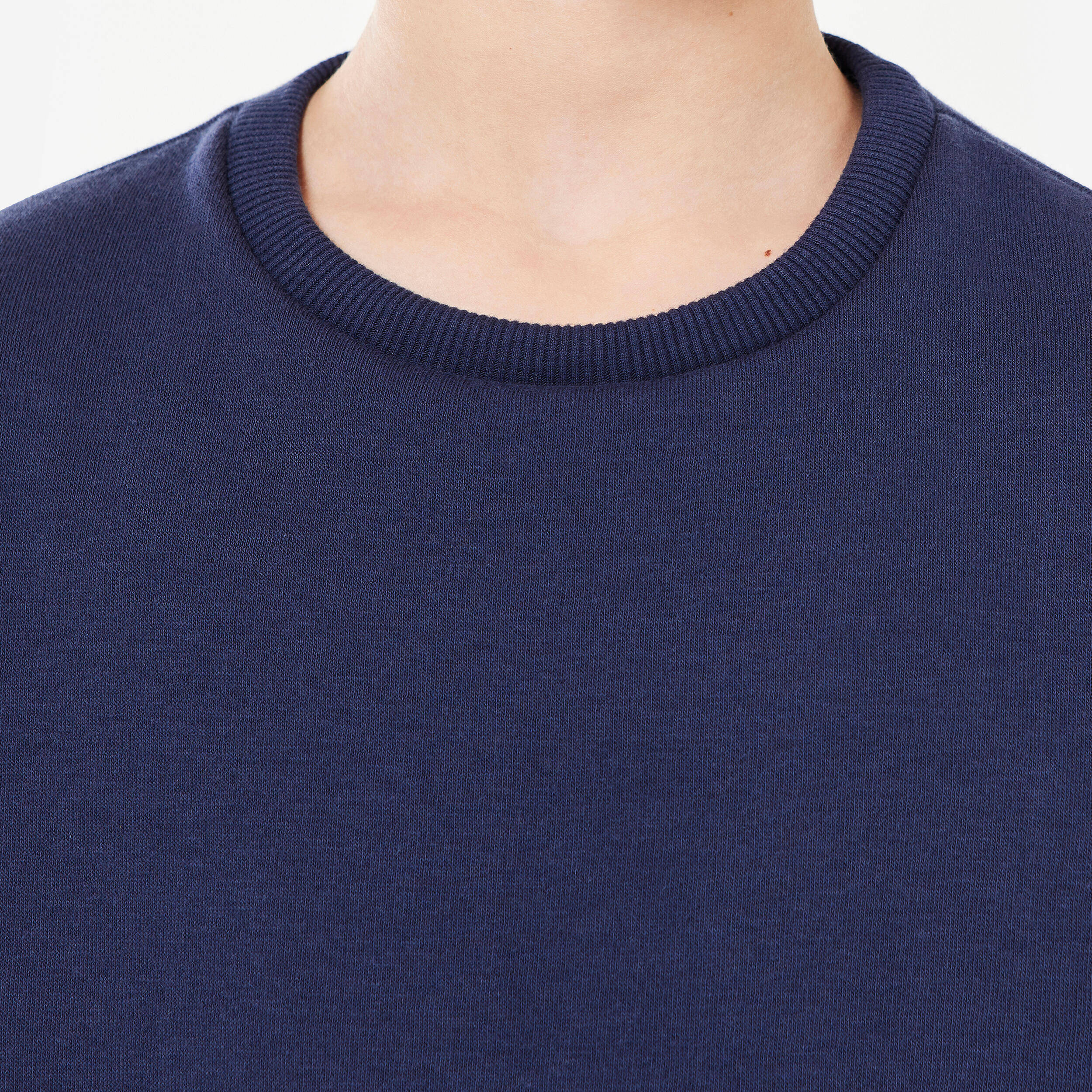 Kids' Warm Crew Neck Brushed Unisex Jersey Sweatshirt - Navy -  3