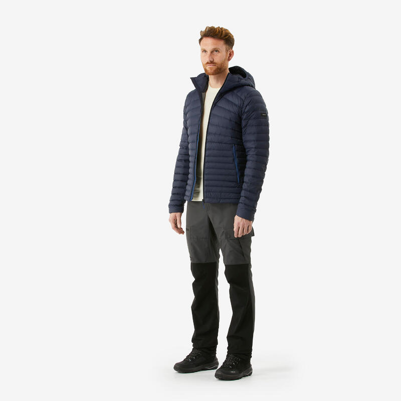 Doudoune à capuche de randonnée -5°C homme, MT100 bleu