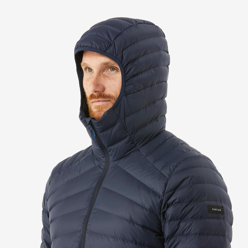 Doudoune à capuche de randonnée -5°C homme, MT100 bleu