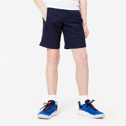 Short multisport respirant enfant, Bleu blanc noir