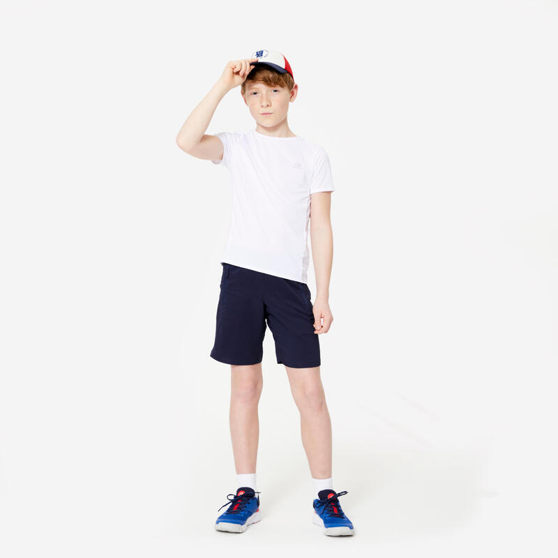 Ademende short voor kinderen marineblauw