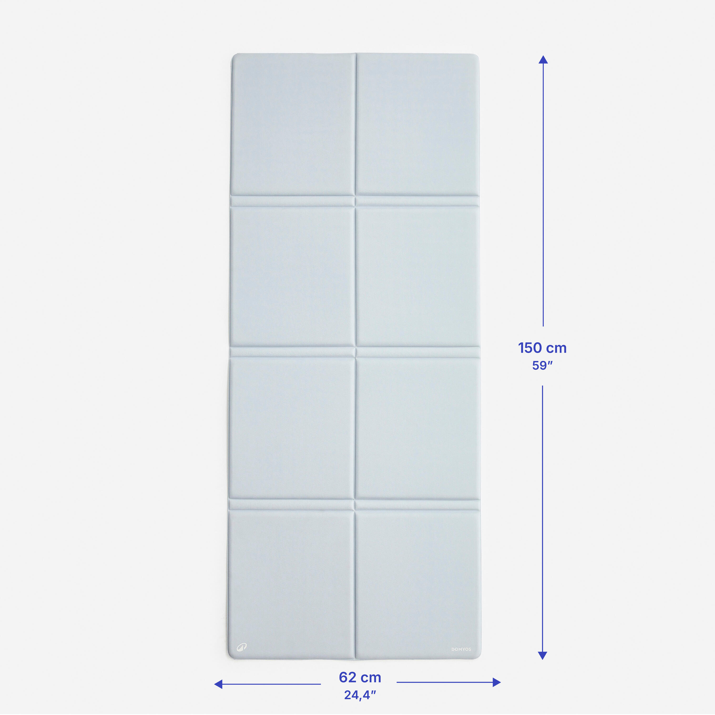 Gymnastikmatte faltbar strapazierfähig Komfort Dicke 10 mm - grau  5/5