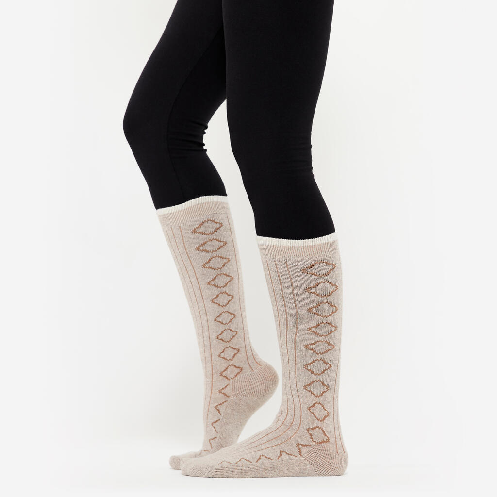 Merino Wool Meditation Socks - Beige