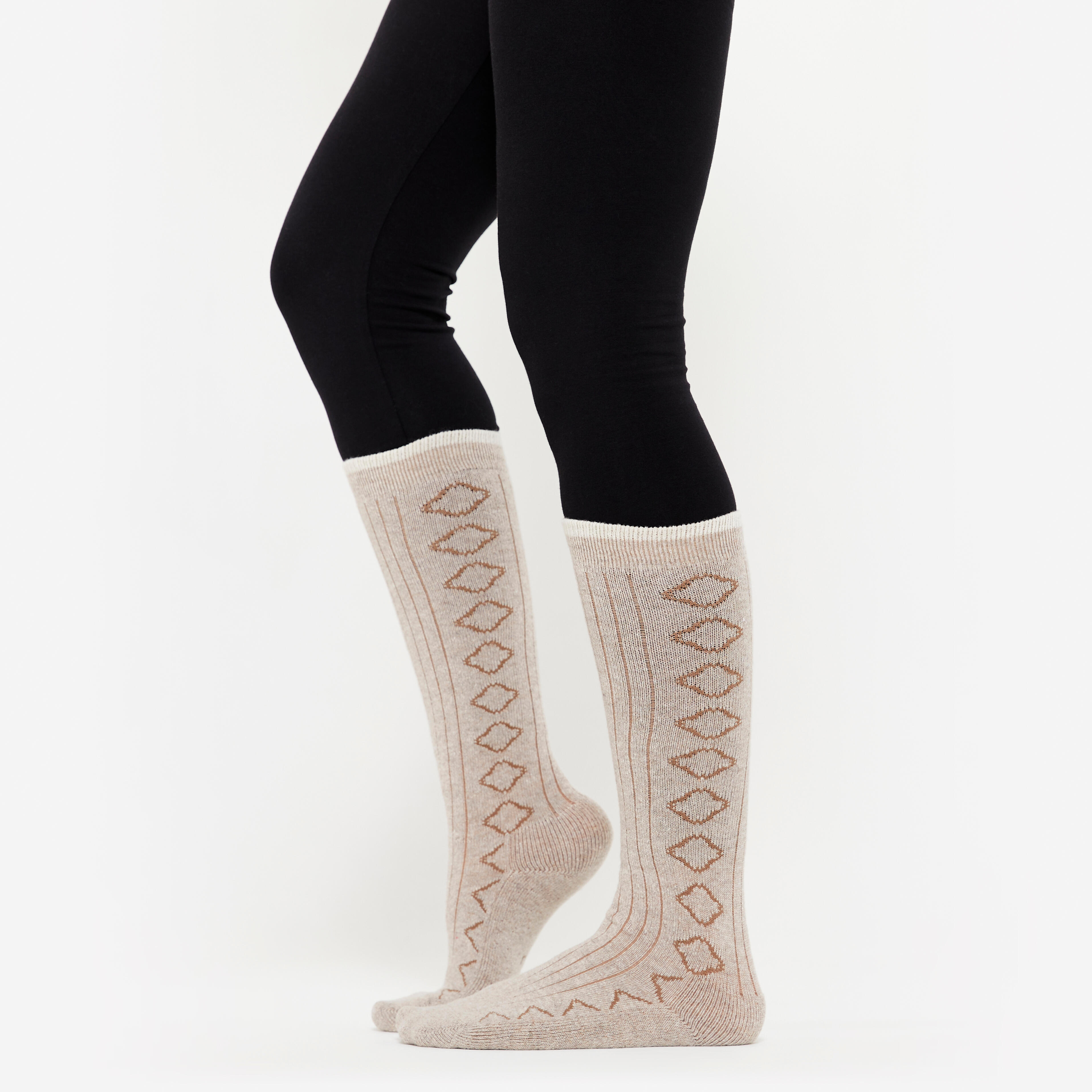 MEDITATION SOCKS MERINO WOOL BEIGE