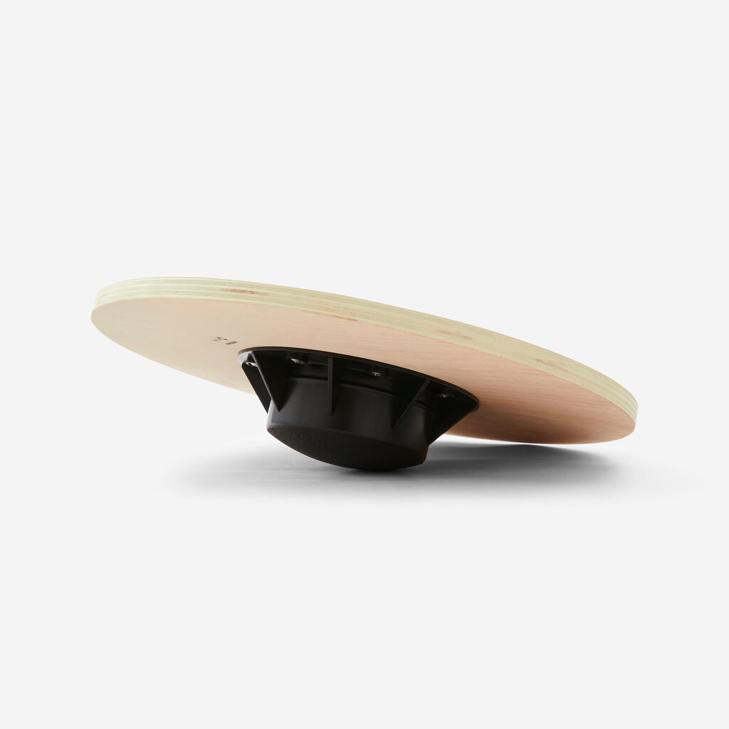Planche d'équilibre de fitness en bois, noir