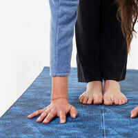 Gentle Yoga Comfort Mat 173 cm ⨯ 61 cm ⨯ 8 mm - Dark Blue Palms