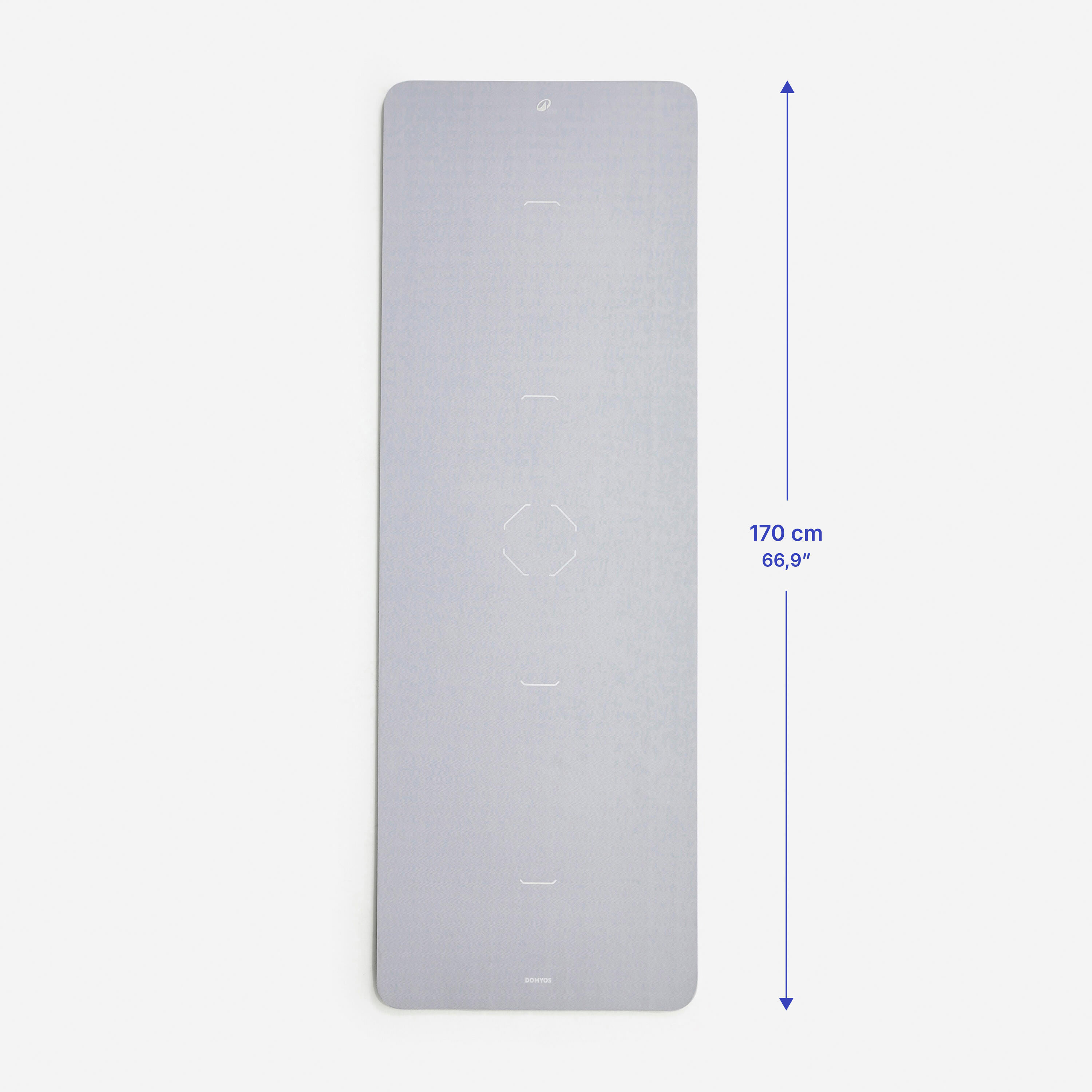 Tapete resistente de ginástica e pilates 170cm x 58 cm x 10 mm 900 preto/cinza