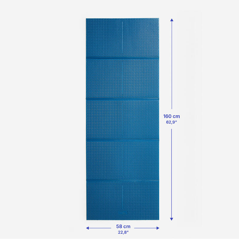 Mavi Katlanabilir Fitness Matı 160 cm X 58 cm X 7 mm