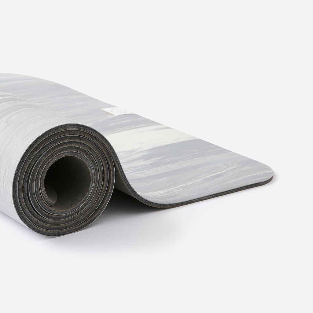 Siva prostirka za jogu GRIP (185 cm x 65 cm x 5 mm)