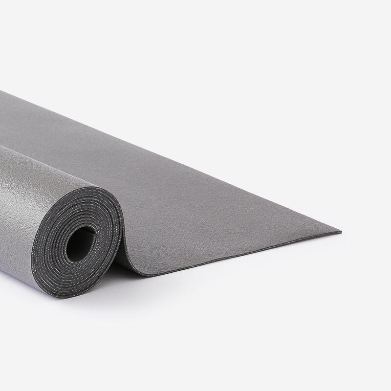 Yogamatte Mattenauflage für unterwegs faltbar 180 cm × 62 cm × 1,3 mm - grau 