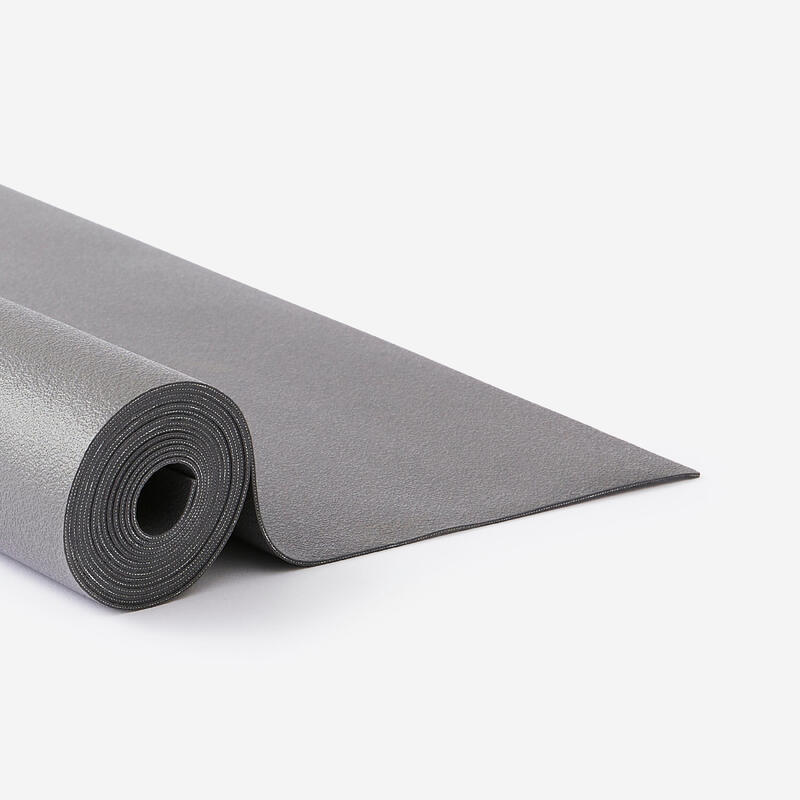 Yogamatte Mattenauflage für unterwegs faltbar 180 cm × 62 cm × 1,3 mm ‒ grau 