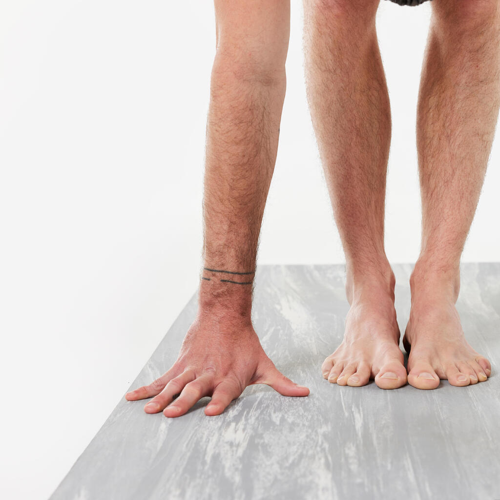 Siva prostirka za jogu GRIP (185 cm x 65 cm x 5 mm)