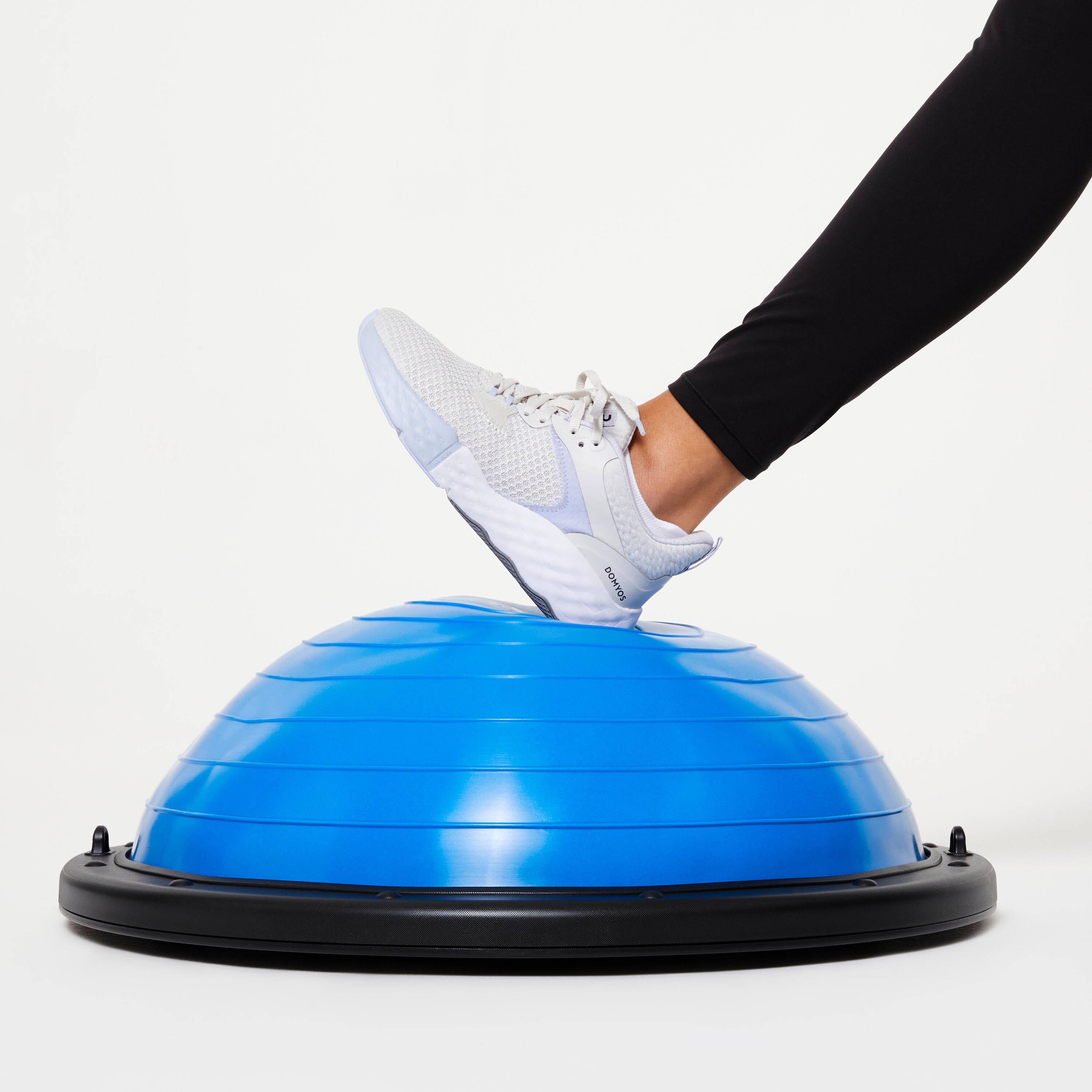 Gym Bosu ball Reversible Balance Station 900 + Resistance Bands - Blue -  4